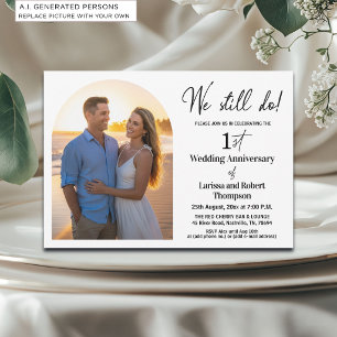 Invitación Aún hacemos 1er aniversario de bodas Foto