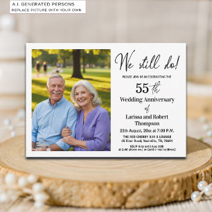 Invitación Aún hacemos foto de 55º aniversario de boda