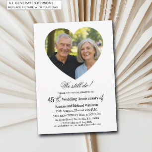 Invitación Aún hacemos foto de aniversario de bodas número 45