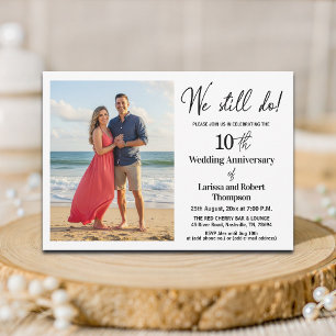 Invitación Aún hacemos foto del 10º aniversario de boda