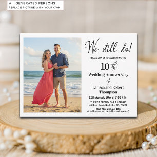 Invitación Aún hacemos foto del 10º aniversario de boda