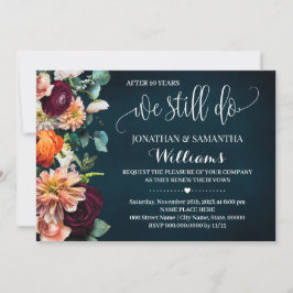 Invitación Aún hacemos vino de aniversario de bodas Navy