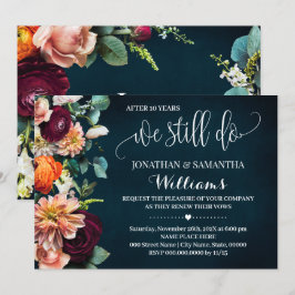 Invitación Aún hacemos vino de aniversario de bodas Navy