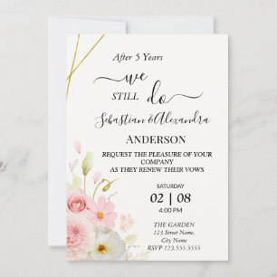 Invitación Aún hacemos votos de aniversario de Boda de renova