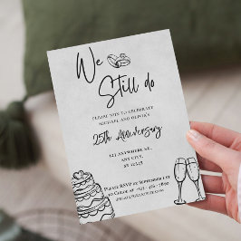 Invitación Aún lo hacemos | Black Minimalist 25 Aniversario