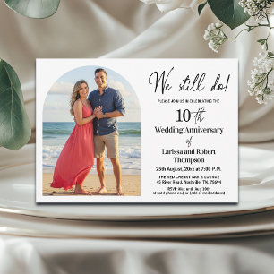 Invitación Aún lo hacemos Foto de aniversario de bodas número
