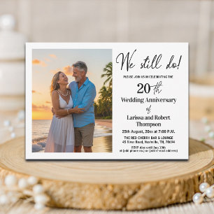 Invitación Aún lo hacemos Foto de aniversario de bodas número