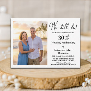 Invitación Aún lo hacemos Foto de aniversario de bodas número