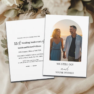 Invitación Aún lo hacemos Foto de aniversario de bodas número