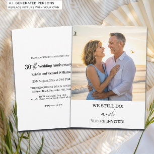 Invitación Aún lo hacemos Foto de aniversario de bodas número