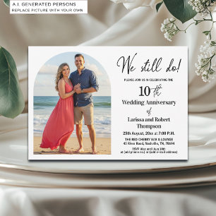 Invitación Aún lo hacemos Foto de aniversario de bodas número