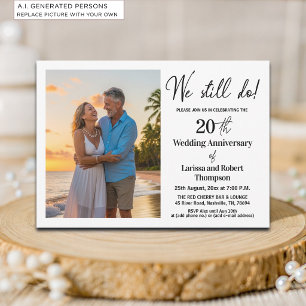 Invitación Aún lo hacemos Foto de aniversario de bodas número