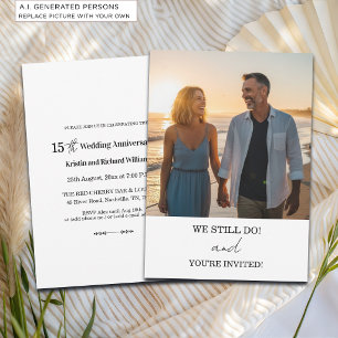 Invitación Aún lo hacemos Foto de aniversario de bodas número