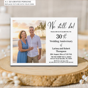 Invitación Aún lo hacemos Foto de aniversario de bodas número
