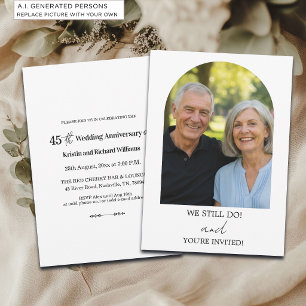 Invitación Aún lo hacemos Foto de aniversario de bodas número