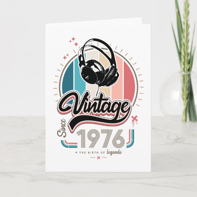 Invitación Auriculares vintage desde 1976 (Anverso)