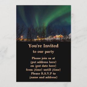 Invitación Aurora boreal - aurora Borealis Islandia