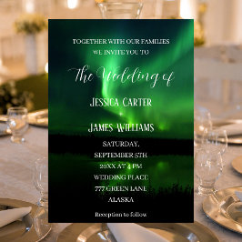 Invitación Aurora Borealis Elegante Boda