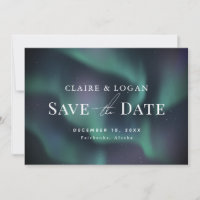 Aurora Northern Lights Winter Save the Date