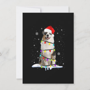 Invitación Aussie Xm del árbol navideño pastor australiano