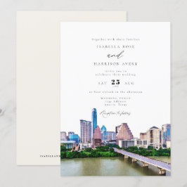 Invitación AUSTIN TEXAS City Skyline Boda