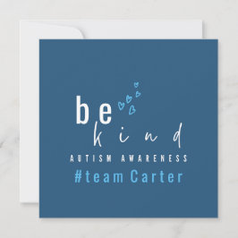 Invitación autism awareness be kind blue #team name custom 