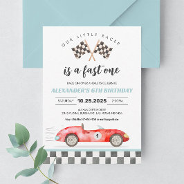 Invitación Auto Fast One Race 1er cumpleaños