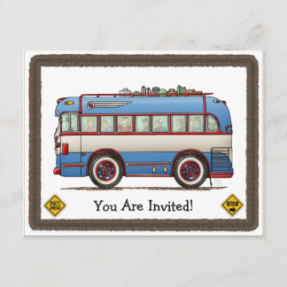 Invitación Autobús de excursiones en autobús