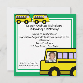 Invitación Autobús escolar/ foto