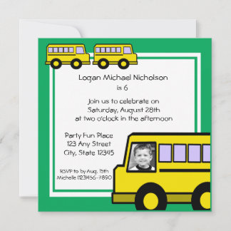 Invitación Autobús escolar/ foto