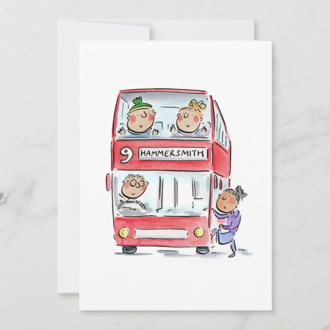 Invitación Autobús Hammersmith (Anverso)