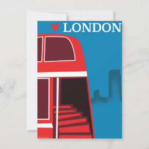 Invitación Autobús Rojo de Londres