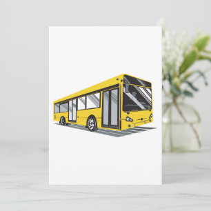 Invitación Autobús urbano en negrita Transporte público