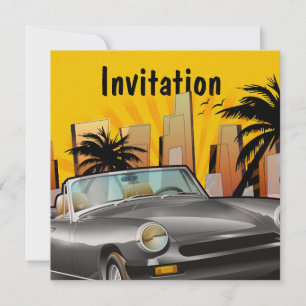 Invitación Automóvil deportivo clásico