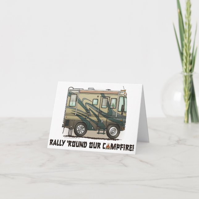 Invitación Autophome Cute Happy Camper Big RV (Anverso)