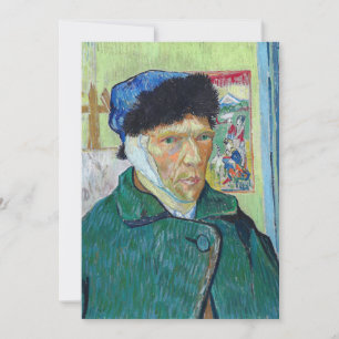 Invitación Autorretrato de Vincent van Gogh con la oreja vend