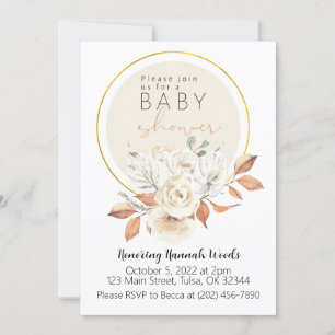 Invitación Autumn Aesthetic Fall Baby Shower