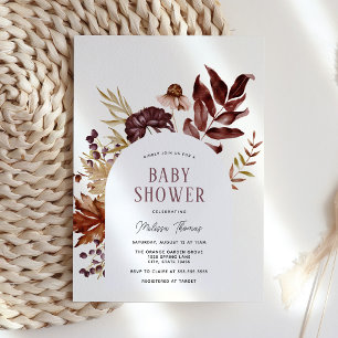 Invitación Autumn Arch Baby Shower