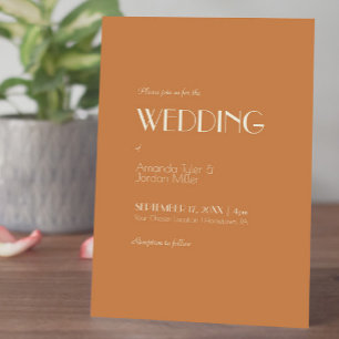 Invitación Autumn Boho Deco   Boda de Terracotta