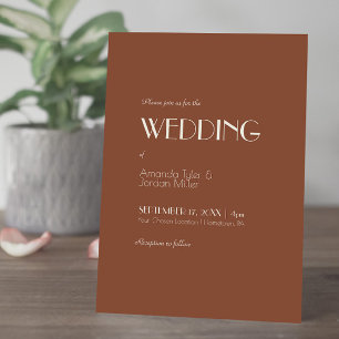 Invitación Autumn Boho Deco   Rust All In One Boda