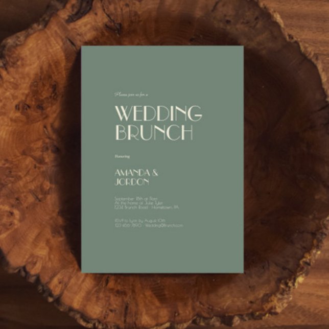 Invitación Autumn Boho Deco | Sage Green Boda Brunch (Subido por el creador)