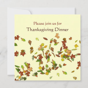 Invitación AUTUMN DEJA Fiesta de la cena de Acción de Gracias