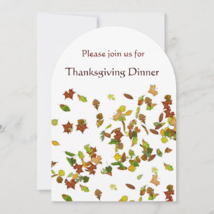 Invitación AUTUMN DEJA Fiesta de la cena de Acción de Gracias