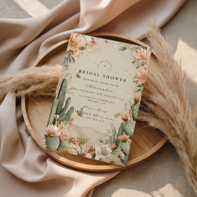 Invitación Autumn Desert Floral Bridal Shower (Subido por el creador)