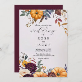 Invitación Autumn Elegance Wedding Invitation