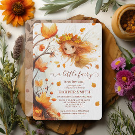 Invitación Autumn Fairy Woodland Baby Shower