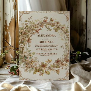Invitación Autumn Feel Elegant Floral Boda