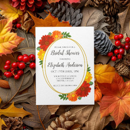 Invitación Autumn Florals Bridal Shower