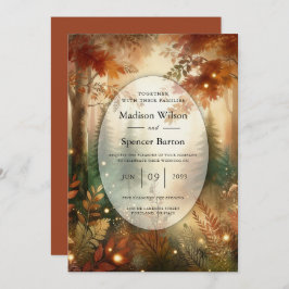 Invitación Autumn Glow in the Enchanted Forest Wedding