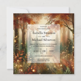 Invitación Autumn Glow in the Enchanted Forest Wedding